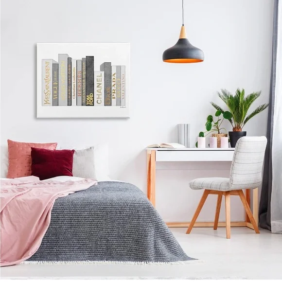 Designer Book Spine Canvas Art - Picture 2 of 3